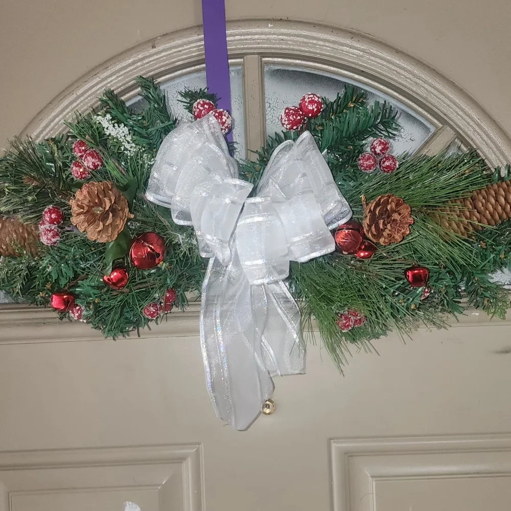 Handmade Christmas Swag Hand Crafted Wreath Approximate Size 30in